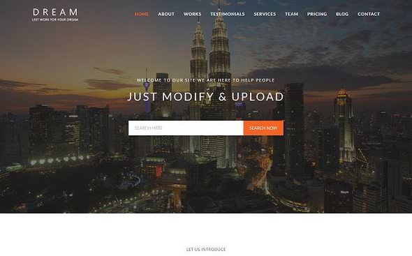 Dream - One page scroll Bootstrap