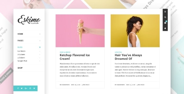 Eskimo v1.0 - Minimal Personal HTML Blog Template