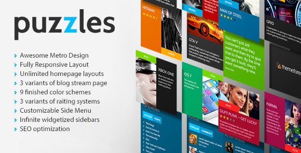 Puzzles v1.0 - Magazine/Review HTML Theme