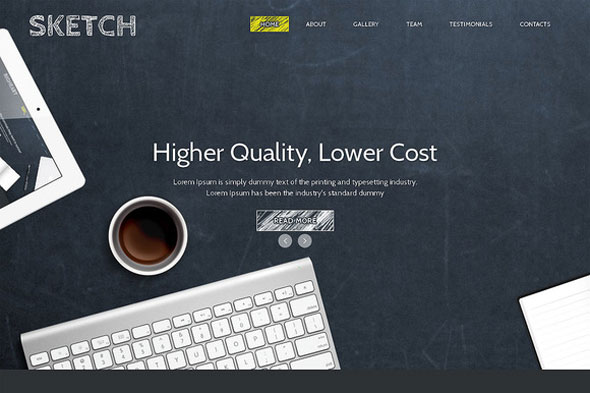 Sketch - Creativemarket Responsive One Page Theme