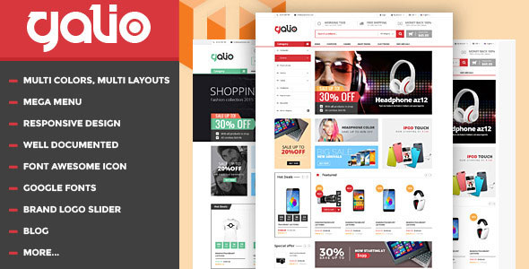 Galio - Mega Shop Responsive HTML Template