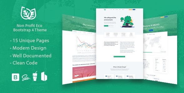 Leaf v1.2 - Non Profit Environmental Bootstrap Theme
