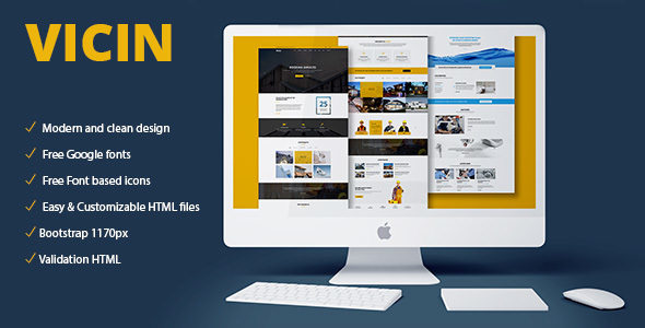 Vicin - Multipurpose Construction & Plumbing HTML Template