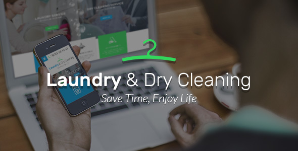 Laundry, Dry Cleaning services HTML website template