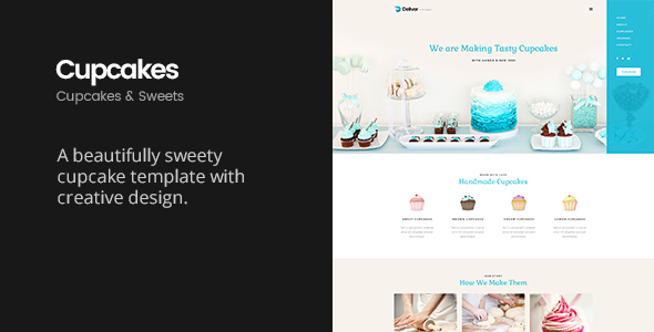 Deliver Cupcake | Sweets & Cupcakes HTML Template