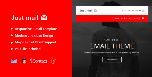 Just mail - Responsive E-mail + Online Access