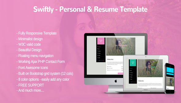 Swiftly - Creativemarket Personal and Resume Template