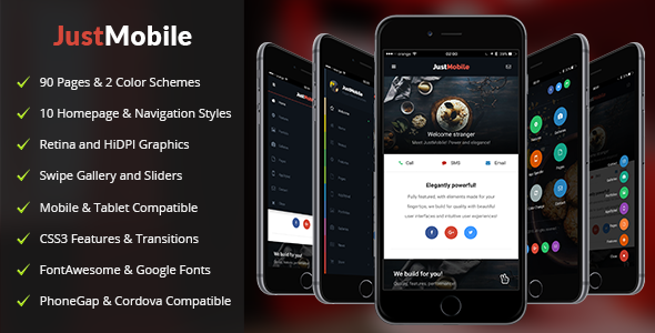 Just Mobile - Mobile Template