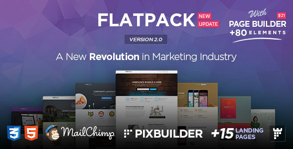 FLATPACK – Landing Pages Pack With Page Builder