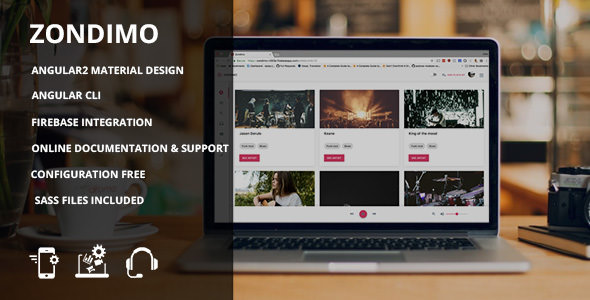Zondimo v1.0 - Angular Music app