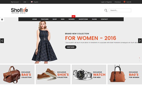 Shofixe - eCommerce Fashion Template