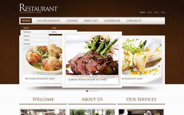 Cafe and Restaurant - Templatemonster Website Template
