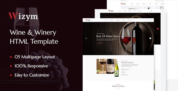 Wizym - Wine & Winery HTML Template