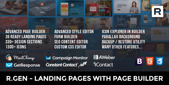 RGen v2.02 - Landing Page with Page Builder