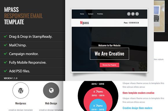 Mpass - Responsive Email Template