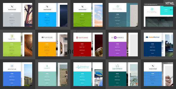 Momental - Vertical Navigation HTML5 Template