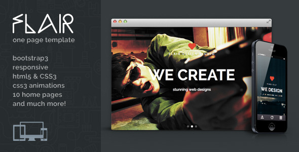 Flair - One Page Responsive Html5 Template
