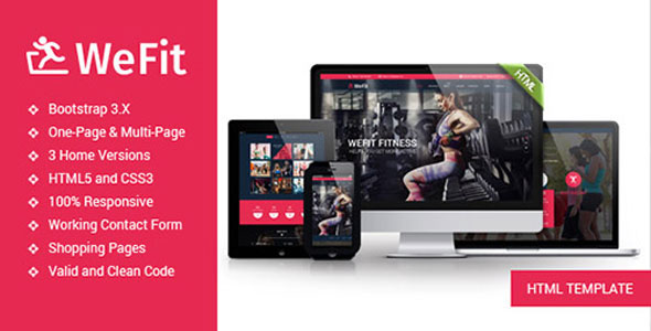 WeFit – Premium Bootstrap Health Fitness Template