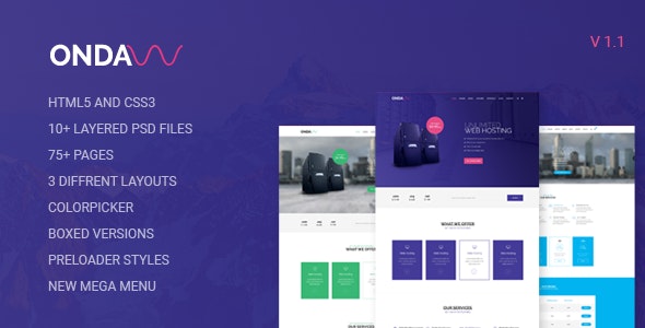 Onda v1.1 - Web Hosting, Responsive HTML5 Template
