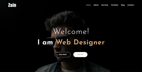 Zain v1.0 - One Page Portfolio
